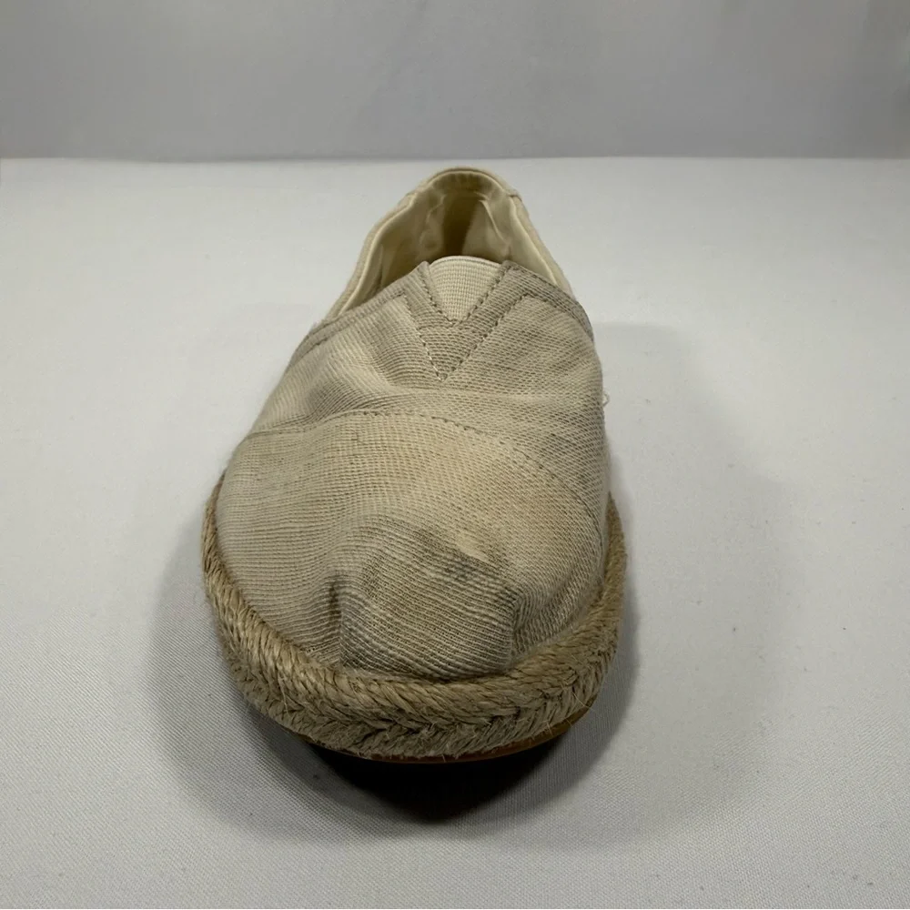 TOMS Alpargata Beige Canvas Rope Espadrille Slip On Shoes Size 7.5‎
